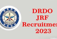 DRDO JRF Recruitment 2023..