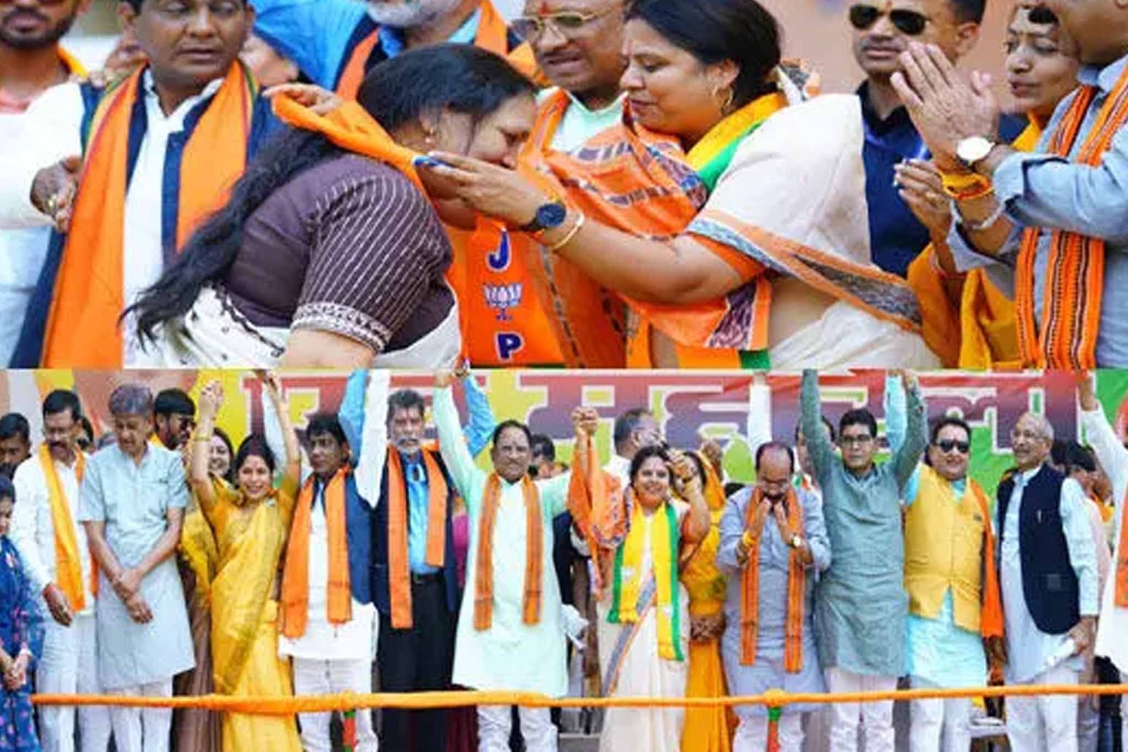 CG Many Congress women leaders join BJP, Saint Devkar Saheb of Kabir Panth also joins BJP.