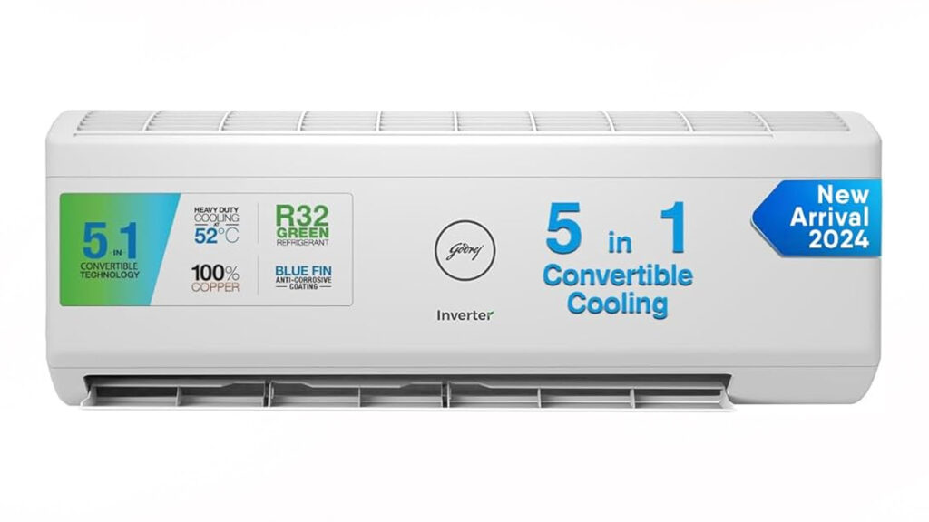 Godrej 1 Ton 5 Star, 5 in 1 Convertible Cooling, Inverter Split AC Buy Now