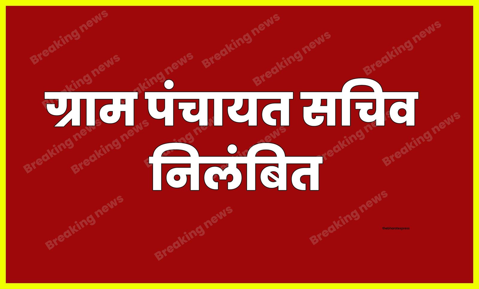 Gram Panchayat Secretary suspended