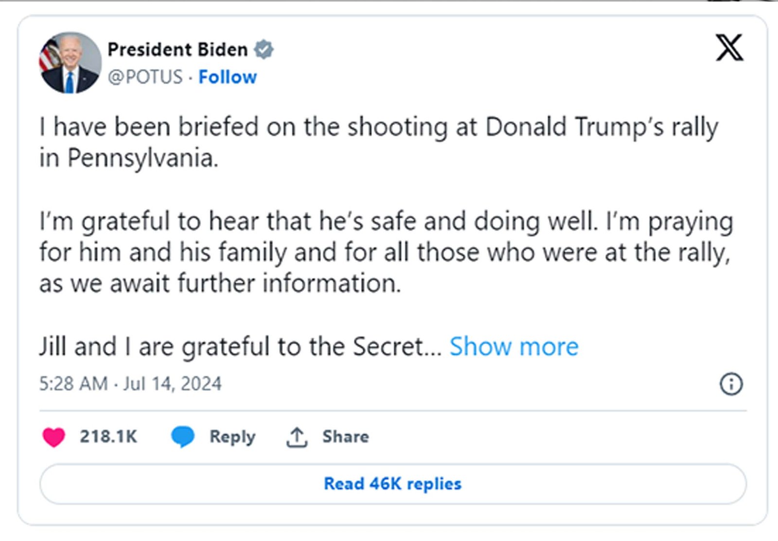  U.S president, Joe Biden Donald Trump Bullet flying
