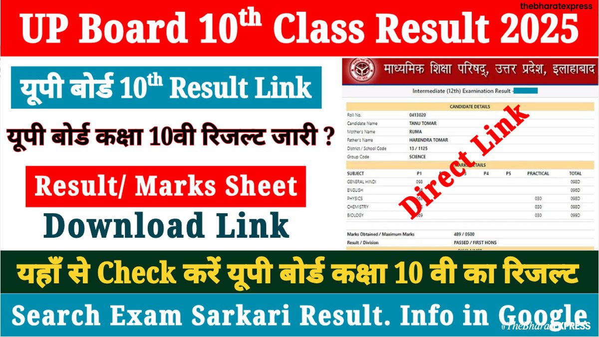 UP Board Result 2025 Download