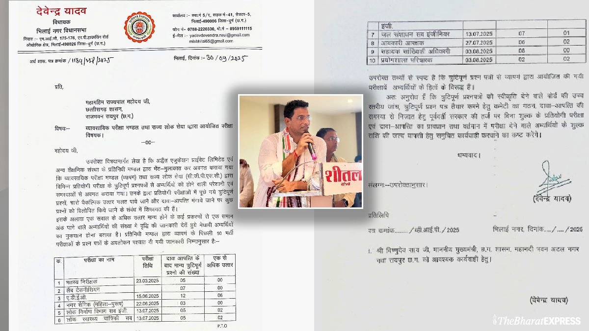 Vyapam & PSC exams MLA Devendra Yadav