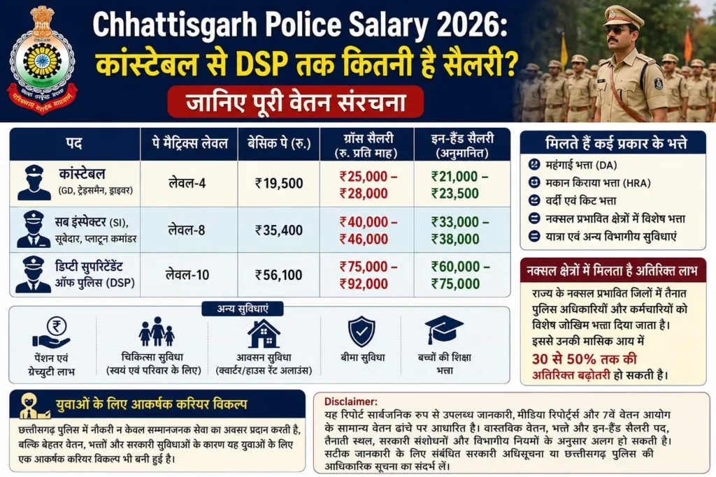 Chhattisgarh Police Salary 2026